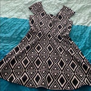 Black and white diamond dress
